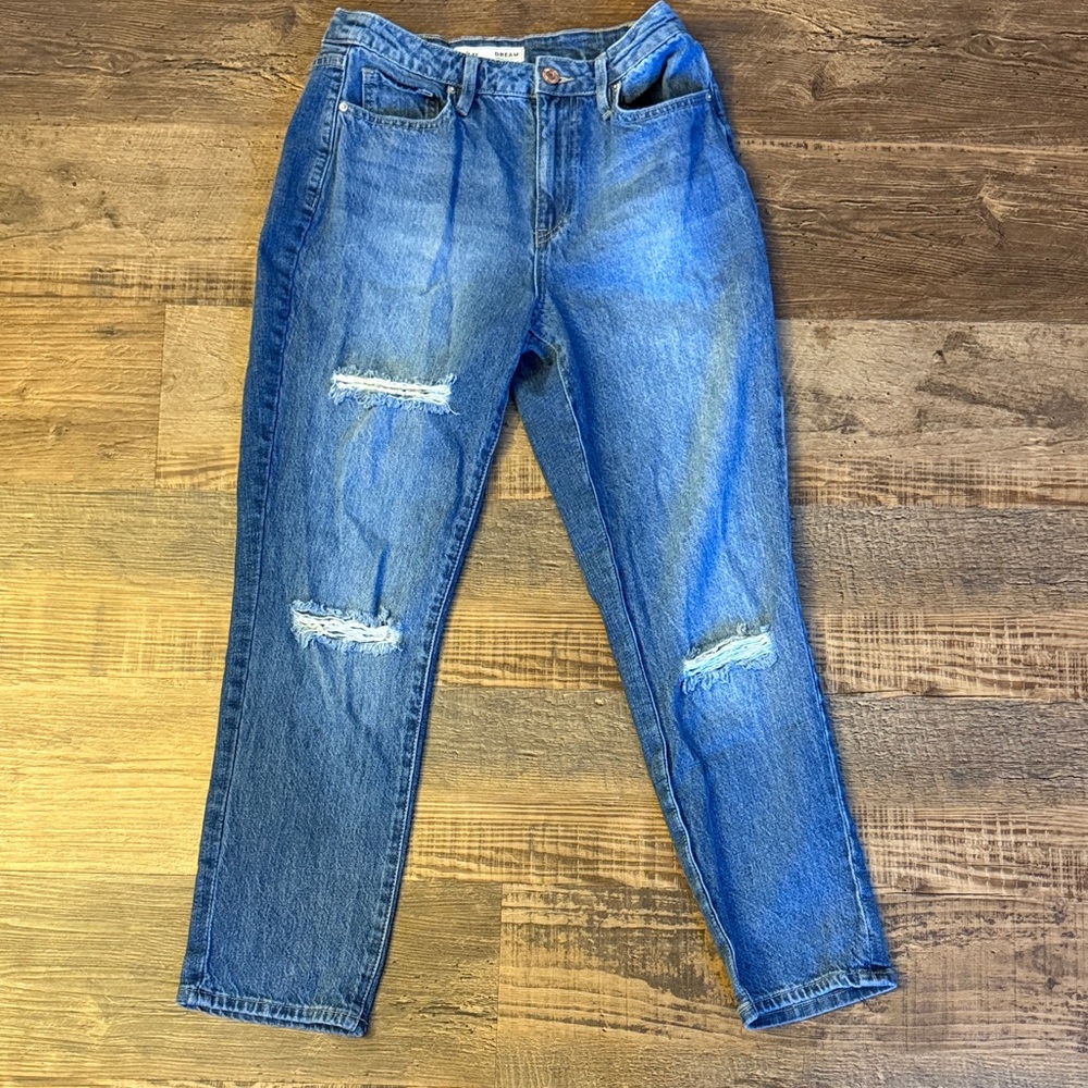 YMI Light Blue Distressed Ankle Jeans